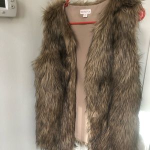 Faux fur vest